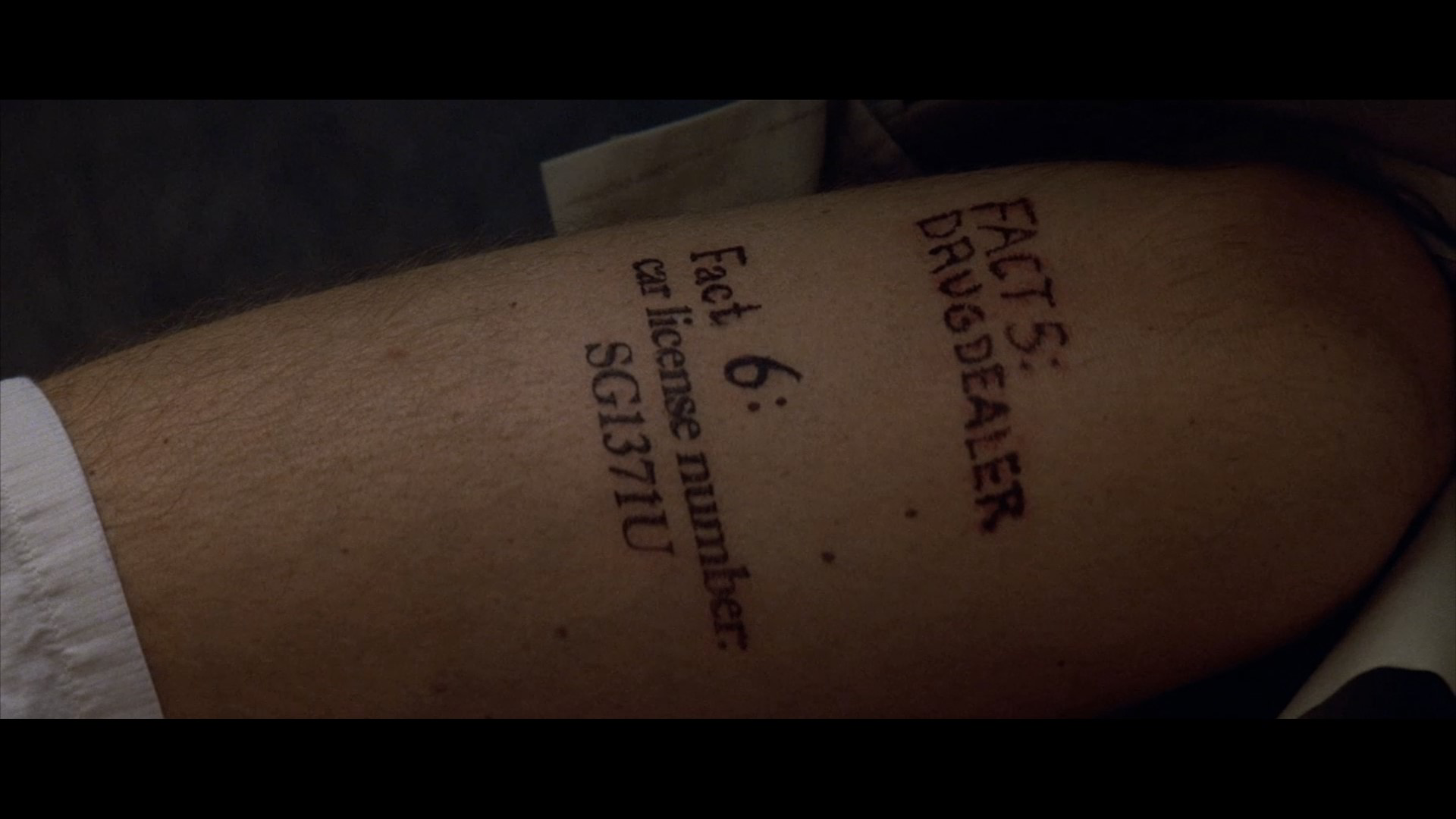 Guy Pearce Memento Tattoos